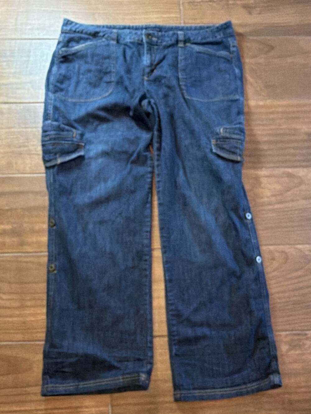 Tommy Hilfiger Convertible Cargo Jeans Size 18 Blue Denim